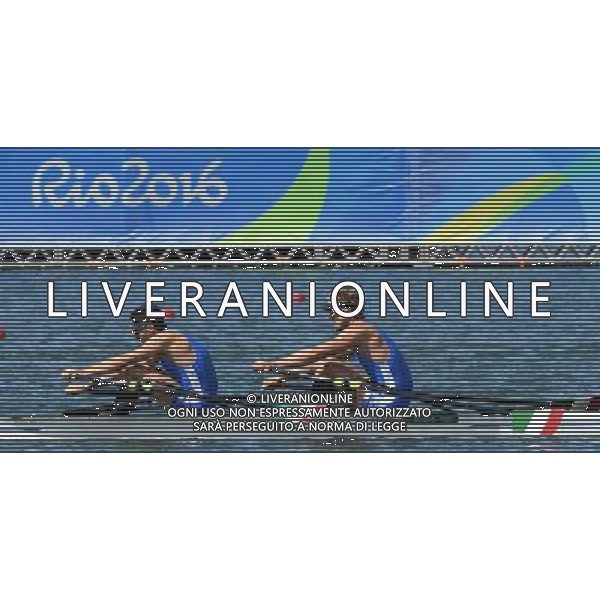 XXXI Olympic Games Giochi Olimpici Rio 2016 Rio de Janeiro - 11.08.2016 Canottaggio Finale 2 di coppia Maschile Nella Foto:delusione di Rossi e Battisti /Ph.Vitez-Ag. Aldo Liverani