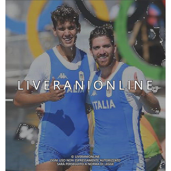 XXXI Olympic Games Giochi Olimpici Rio 2016 Rio de Janeiro - 11.08.2016 Canottaggio FInale 2 Senza Maschile Nella Foto:La gioia di Di Costanzo e Abagnale /Ph.Vitez-Ag. Aldo Liverani