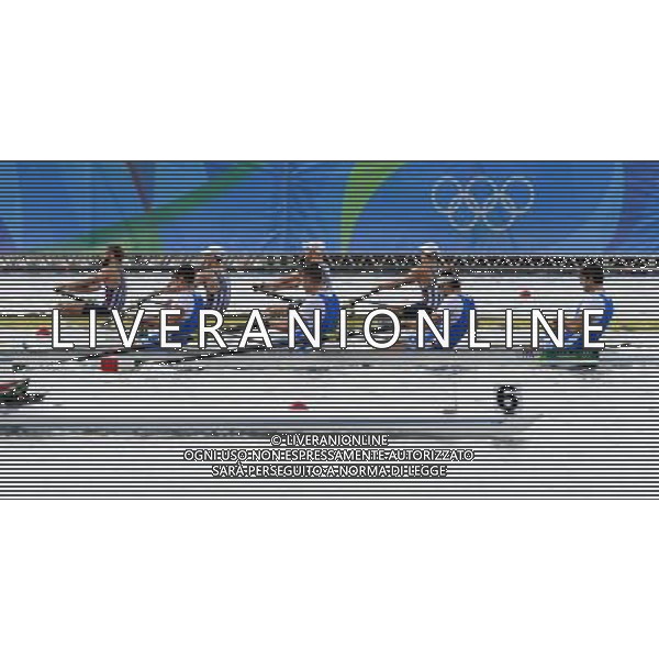 XXXI Olympic Games Giochi Olimpici Rio 2016 Rio de Janeiro - 11.08.2016 Canottaggio Semifinale 4 Senza Maschile Nella Foto:Giuseppe Vicino,Matteo Castaldo,Matteo Lodo,Domenico Montrone qualificati alla FInale /Ph.Vitez-Ag. Aldo Liverani