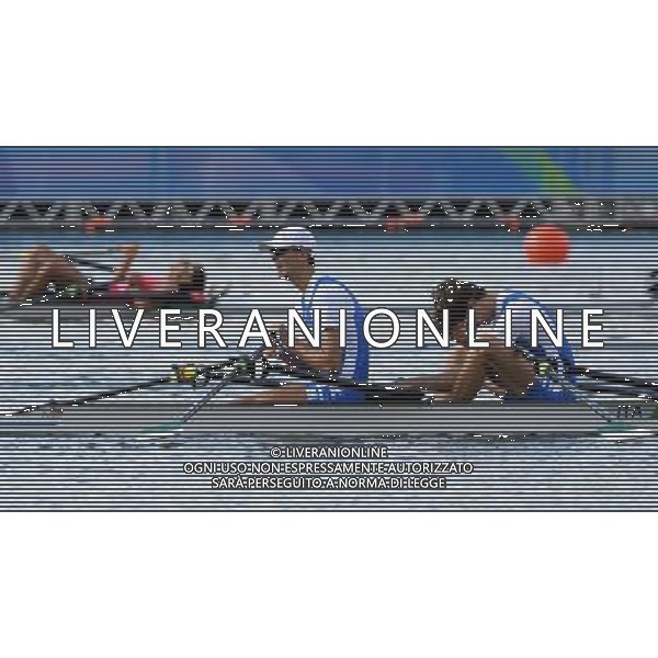 XXXI Olympic Games Giochi Olimpici Rio 2016 Rio de Janeiro - 11.08.2016 Canottaggio Semifinale 2 di Coppia pesi Leggeri Maschile Nella Foto:Delusione Micheletti Miani /Ph.Vitez-Ag. Aldo Liverani