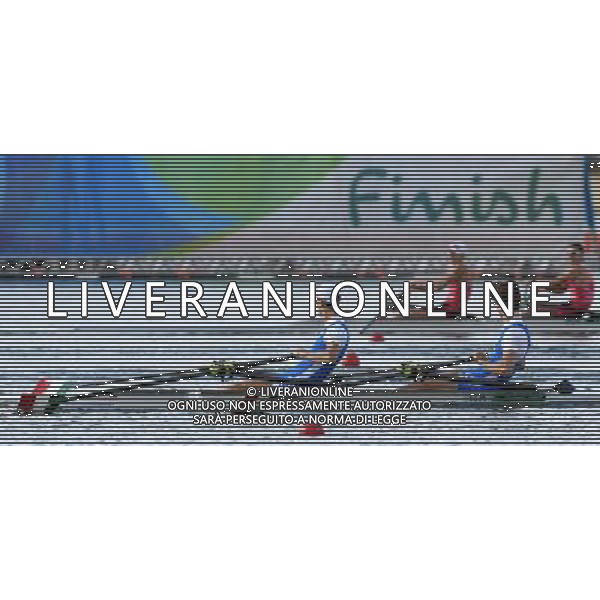XXXI Olympic Games Giochi Olimpici Rio 2016 Rio de Janeiro - 11.08.2016 Canottaggio Semifinale 2 di Coppia pesi Leggeri Maschile Nella Foto:Delusione Micheletti Miani /Ph.Vitez-Ag. Aldo Liverani