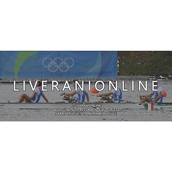 XXXI Olympic Games Giochi Olimpici Rio 2016 Rio de Janeiro - 11.08.2016 Canottaggio Semifinale 4 Senza Maschile Nella Foto:Giuseppe Vicino,Matteo Castaldo,Matteo Lodo,Domenico Montrone qualificati alla FInale /Ph.Vitez-Ag. Aldo Liverani