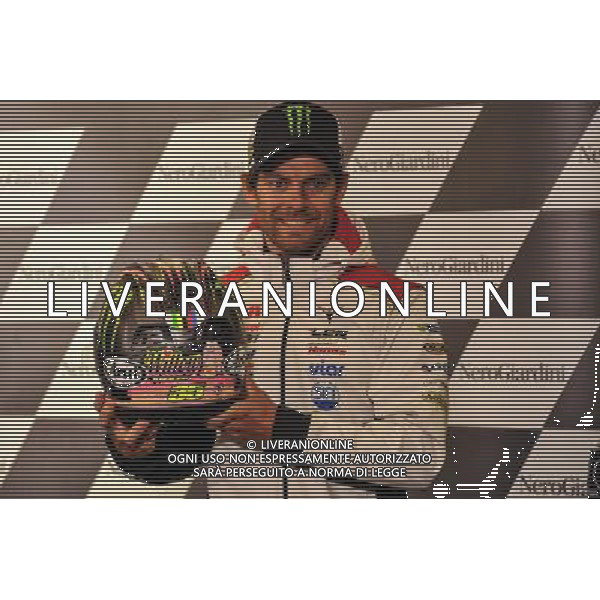 Cal Crutchlow con il casco che celebra lsua prima figlia Willow durante la conferenza stampa - Conferenza stampa del GP di Austria MOTOMONDIALE 11 Agosto 2016 ©Piazzolla/AGENZIA ALDO LIVERANI SAS