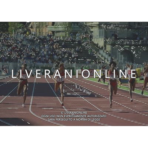 MILANO ARENA CIVICA IAAF GRAND PRIX 1996 NELLA FOTO NUM 10 PAULINE DAVIS-NUM 11CATHY FREEMAN-NUM 13 FALILAT OGUNKOYA AG ALDO LIVERANI SAS
