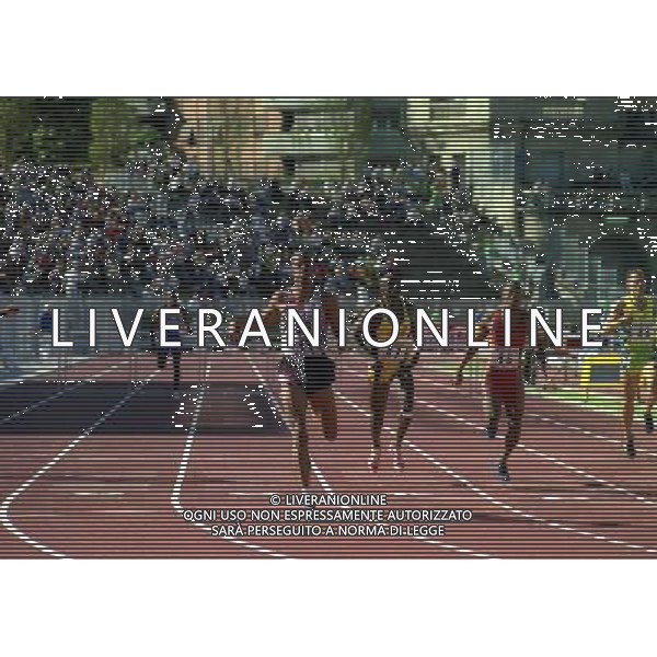 MILANO ARENA CIVICA IAAF GRAND PRIX 1996 NELLA FOTO NUM 43 DERRICK ADKINS-NUM 47 SAMUEL MATETE-NUM 45 CALVIN DAVIS AG ALDO LIVERANI SAS