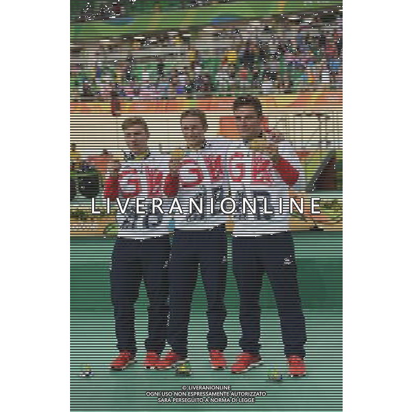 11-08-2016 Giochi Olimpici Pista Uomini; Giornata 01; 2016, Great Britain; Hindes, Philip; Kenny, Jason; Skinner, Callum; Rio De Janeiro; ©SIROTTI/AGENZIA ALDO LIVERANI SAS