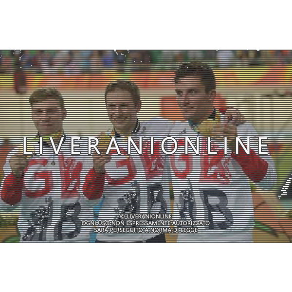 11-08-2016 Giochi Olimpici Pista Uomini; Giornata 01; 2016, Great Britain; Hindes, Philip; Kenny, Jason; Skinner, Callum; Rio De Janeiro; ©SIROTTI/AGENZIA ALDO LIVERANI SAS