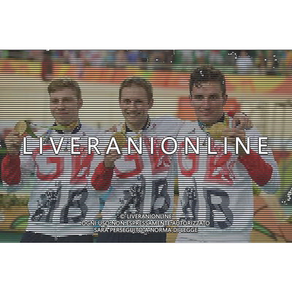 11-08-2016 Giochi Olimpici Pista Uomini; Giornata 01; 2016, Great Britain; Hindes, Philip; Kenny, Jason; Skinner, Callum; Rio De Janeiro; ©SIROTTI/AGENZIA ALDO LIVERANI SAS