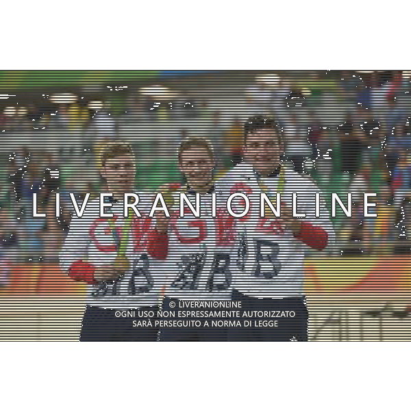 11-08-2016 Giochi Olimpici Pista Uomini; Giornata 01; 2016, Great Britain; Hindes, Philip; Kenny, Jason; Skinner, Callum; Rio De Janeiro; ©SIROTTI/AGENZIA ALDO LIVERANI SAS