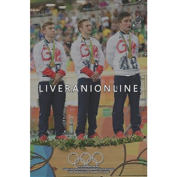 11-08-2016 Giochi Olimpici Pista Uomini; Giornata 01; 2016, Great Britain; Hindes, Philip; Kenny, Jason; Skinner, Callum; Rio De Janeiro; ©SIROTTI/AGENZIA ALDO LIVERANI SAS