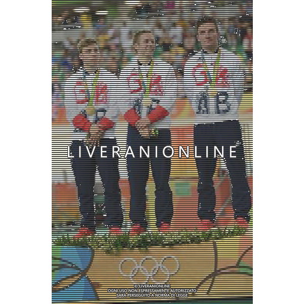 11-08-2016 Giochi Olimpici Pista Uomini; Giornata 01; 2016, Great Britain; Hindes, Philip; Kenny, Jason; Skinner, Callum; Rio De Janeiro; ©SIROTTI/AGENZIA ALDO LIVERANI SAS