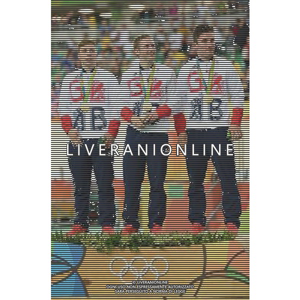 11-08-2016 Giochi Olimpici Pista Uomini; Giornata 01; 2016, Great Britain; Hindes, Philip; Kenny, Jason; Skinner, Callum; Rio De Janeiro; ©SIROTTI/AGENZIA ALDO LIVERANI SAS