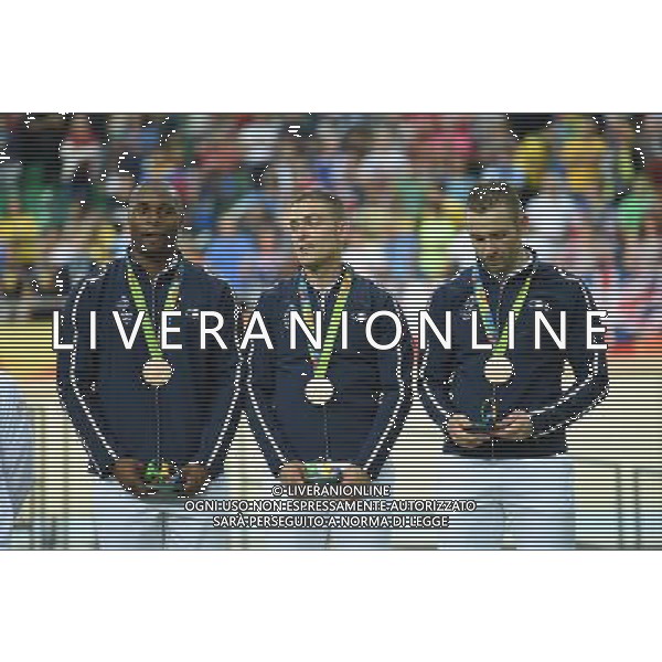11-08-2016 Giochi Olimpici Pista Uomini; Giornata 01; 2016, Francia; Bauge, Gregory; Pervis, Francois; D\'almeida, Michael; Rio De Janeiro; ©SIROTTI/AGENZIA ALDO LIVERANI SAS