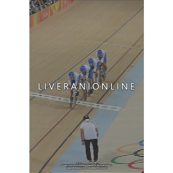 11-08-2016 Giochi Olimpici Pista Uomini; Giornata 01; 2016, Italia; Consonni, Simone; Bertazzo, Liam; Ganna, Filippo; Lamon, Francesco; Villa, Marco; Rio De Janeiro; ©SIROTTI/AGENZIA ALDO LIVERANI SAS
