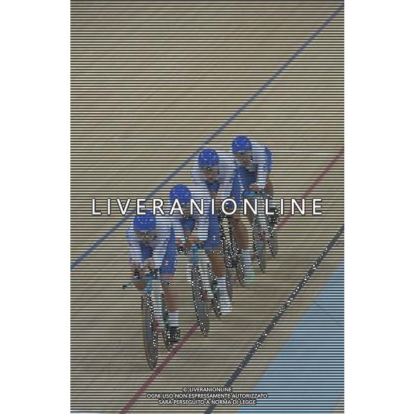 11-08-2016 Giochi Olimpici Pista Uomini; Giornata 01; 2016, Italia; Consonni, Simone; Bertazzo, Liam; Ganna, Filippo; Lamon, Francesco; Rio De Janeiro; ©SIROTTI/AGENZIA ALDO LIVERANI SAS