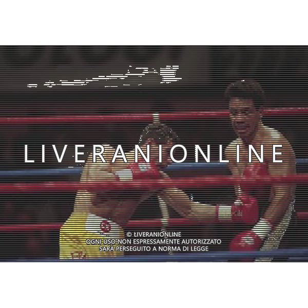 MILANO 20/06/1996 INCONTRO DI BOXE GIOVANNI PARISI GONZALES NELLA FOTO L\'INCONTRO DI PUGILATO TRA GIOVANNI PARISI E GONZALES AG ALDO LIVERANI SAS