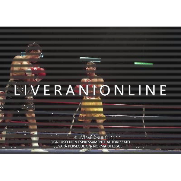 MILANO 20/06/1996 INCONTRO DI BOXE GIOVANNI PARISI GONZALES NELLA FOTO L\'INCONTRO DI PUGILATO TRA GIOVANNI PARISI E GONZALES AG ALDO LIVERANI SAS