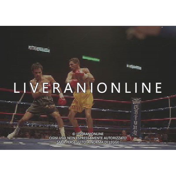 MILANO 20/06/1996 INCONTRO DI BOXE GIOVANNI PARISI GONZALES NELLA FOTO L\'INCONTRO DI PUGILATO TRA GIOVANNI PARISI E GONZALES AG ALDO LIVERANI SAS