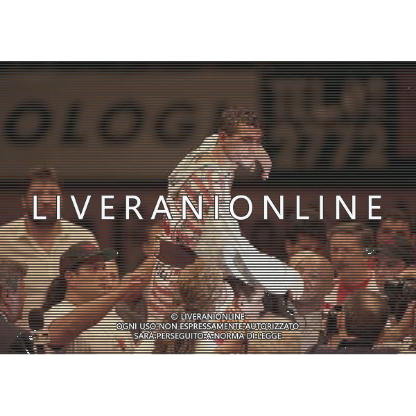 MILANO 20/06/1996 INCONTRO DI BOXE GIOVANNI PARISI GONZALES NELLA FOTO L\'INCONTRO DI PUGILATO TRA GIOVANNI PARISI E GONZALES AG ALDO LIVERANI SAS