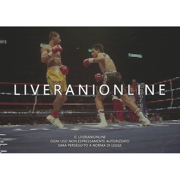 MILANO 20/06/1996 INCONTRO DI BOXE GIOVANNI PARISI GONZALES NELLA FOTO L\'INCONTRO DI PUGILATO TRA GIOVANNI PARISI E GONZALES AG ALDO LIVERANI SAS