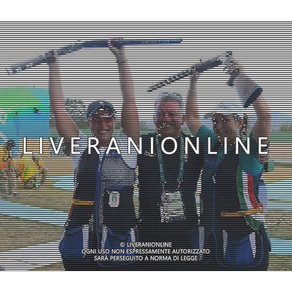 XXXI Olympic Games Giochi Olimpici Rio 2016 Rio de Janeiro - 12.08.2016 Finale Tiro al Piattello Femminile Nella Foto:Diana Bacosi ,Cainero Chiara e Andra Benelli /Ph.Vitez-Ag. Aldo Liverani