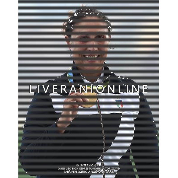 XXXI Olympic Games Giochi Olimpici Rio 2016 Rio de Janeiro - 12.08.2016 Finale Tiro al Piattello Femminile Nella Foto:Bacosi Diana premiazione /Ph.Vitez-Ag. Aldo Liverani