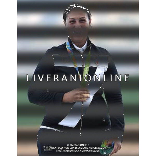 XXXI Olympic Games Giochi Olimpici Rio 2016 Rio de Janeiro - 12.08.2016 Finale Tiro al Piattello Femminile Nella Foto:Bacosi Diana premiazione /Ph.Vitez-Ag. Aldo Liverani
