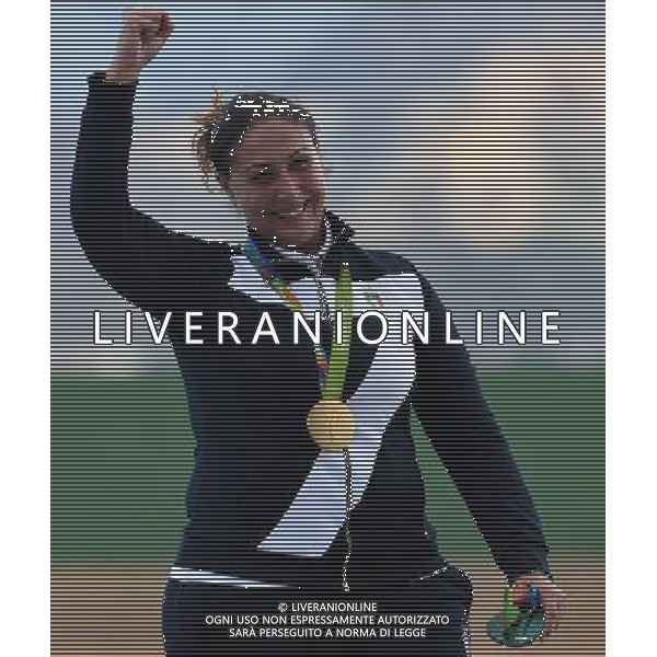 XXXI Olympic Games Giochi Olimpici Rio 2016 Rio de Janeiro - 12.08.2016 Finale Tiro al Piattello Femminile Nella Foto:Bacosi Diana premiazione /Ph.Vitez-Ag. Aldo Liverani