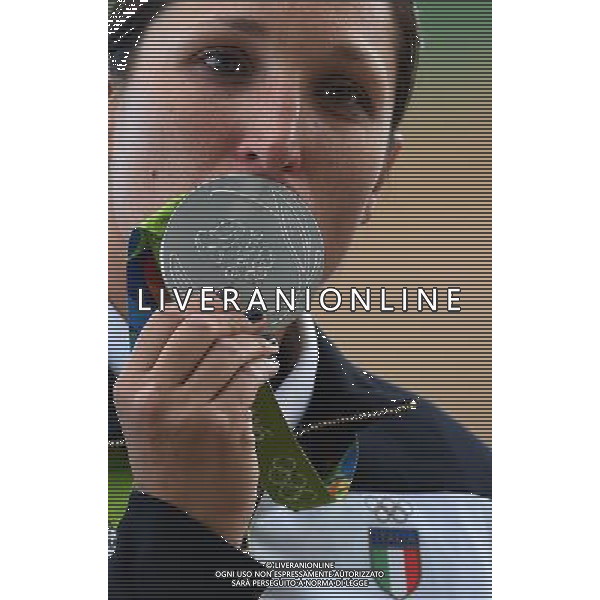 XXXI Olympic Games Giochi Olimpici Rio 2016 Rio de Janeiro - 12.08.2016 Finale Tiro al Piattello Femminile Nella Foto:Cainero Chiara premiazione /Ph.Vitez-Ag. Aldo Liverani