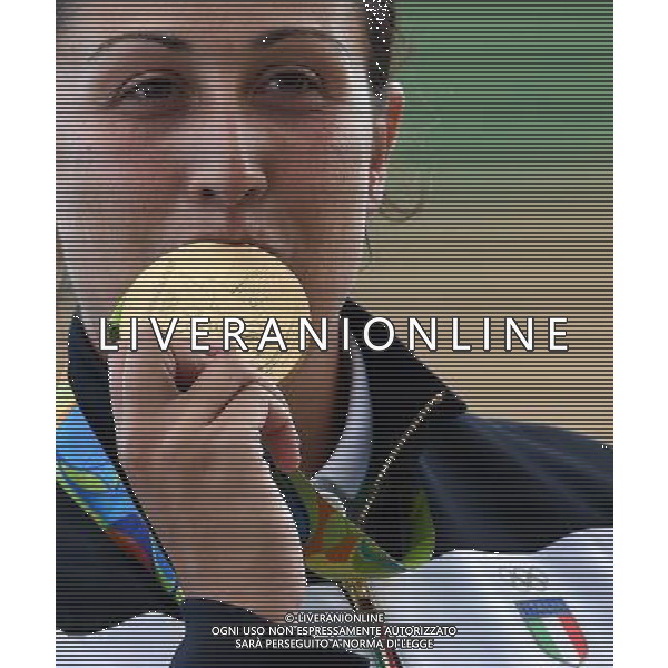 XXXI Olympic Games Giochi Olimpici Rio 2016 Rio de Janeiro - 12.08.2016 Finale Tiro al Piattello Femminile Nella Foto:Bacosi Diana premiazione /Ph.Vitez-Ag. Aldo Liverani