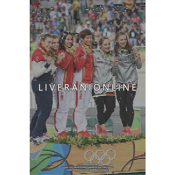 12-08-2016 Giochi Olimpici Pista Donne; Giornata 02; 2016, Cina; 2016, Russia; 2016, Germany; Gong, Jinjie; Zhong, Tianshi; Shmeleva, Daria; Voinova, Anastasiia; Welte, Miriam; Vogel, Kristina; Rio De Janeiro; ©SIROTTI/AGENZIA ALDO LIVERANI SAS