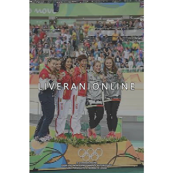 12-08-2016 Giochi Olimpici Pista Donne; Giornata 02; 2016, Cina; 2016, Russia; 2016, Germany; Gong, Jinjie; Zhong, Tianshi; Shmeleva, Daria; Voinova, Anastasiia; Welte, Miriam; Vogel, Kristina; Rio De Janeiro; ©SIROTTI/AGENZIA ALDO LIVERANI SAS