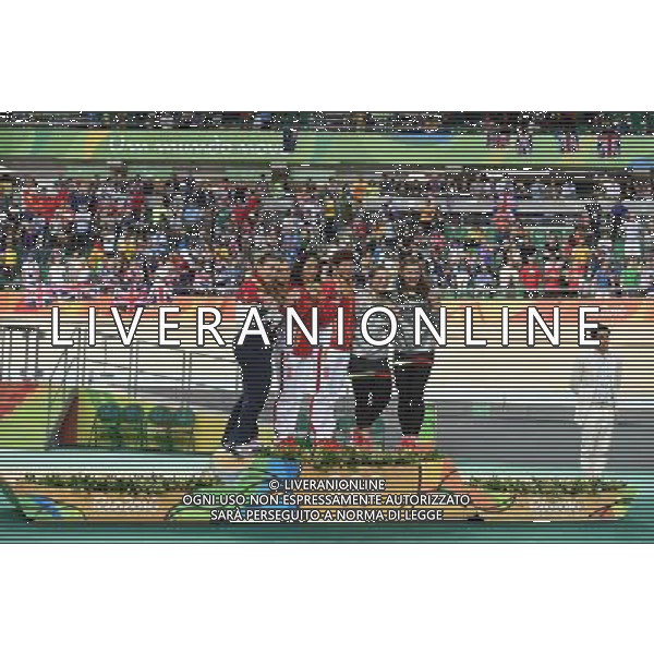 12-08-2016 Giochi Olimpici Pista Donne; Giornata 02; 2016, Cina; 2016, Russia; 2016, Germany; Gong, Jinjie; Zhong, Tianshi; Shmeleva, Daria; Voinova, Anastasiia; Welte, Miriam; Vogel, Kristina; Rio De Janeiro; ©SIROTTI/AGENZIA ALDO LIVERANI SAS