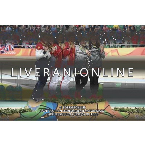 12-08-2016 Giochi Olimpici Pista Donne; Giornata 02; 2016, Cina; 2016, Russia; 2016, Germany; Gong, Jinjie; Zhong, Tianshi; Shmeleva, Daria; Voinova, Anastasiia; Welte, Miriam; Vogel, Kristina; Rio De Janeiro; ©SIROTTI/AGENZIA ALDO LIVERANI SAS