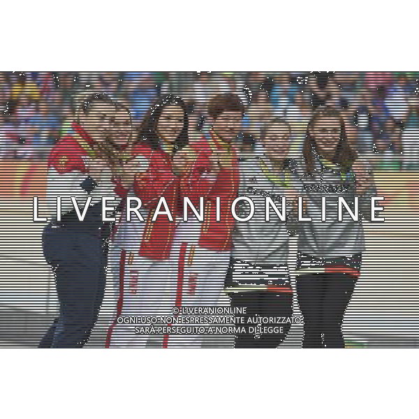 12-08-2016 Giochi Olimpici Pista Donne; Giornata 02; 2016, Cina; 2016, Russia; 2016, Germany; Gong, Jinjie; Zhong, Tianshi; Shmeleva, Daria; Voinova, Anastasiia; Welte, Miriam; Vogel, Kristina; Rio De Janeiro; ©SIROTTI/AGENZIA ALDO LIVERANI SAS