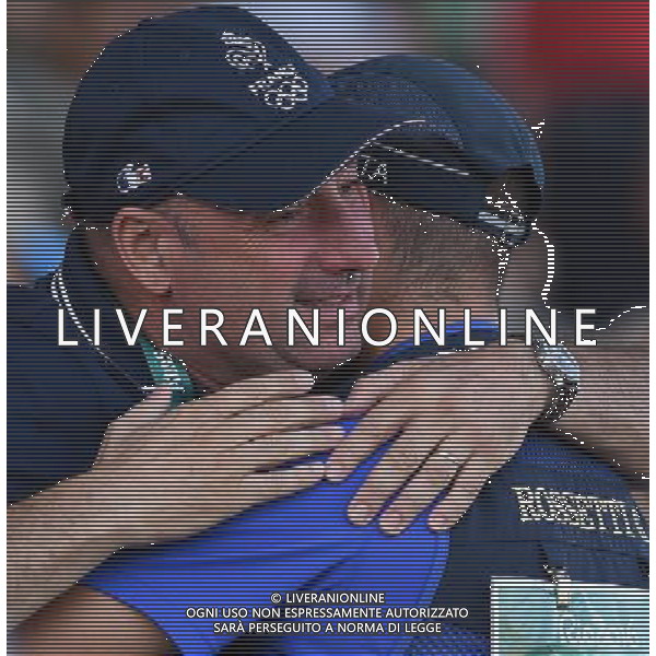 XXXI Olympic Games Giochi Olimpici Rio 2016 Rio de Janeiro - 13.08.2016 Finale Tiro al Piattello Skeet Maschile Nella Foto:Rossetti Gabriele festeggia con il padre Bruno Rossetti /Ph.Vitez-Ag. Aldo Liverani