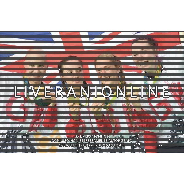 13-08-2016 Giochi Olimpici Pista Donne; Giornata 03; 2016, Great Britain; Archibald, Katie; Trott, Laura; Barker, Elinor; Rowsell - Shand, Joanna; Rio De Janeiro; FOTO STEFANO SIROTTI-AG ALDO LIVERANI SAS