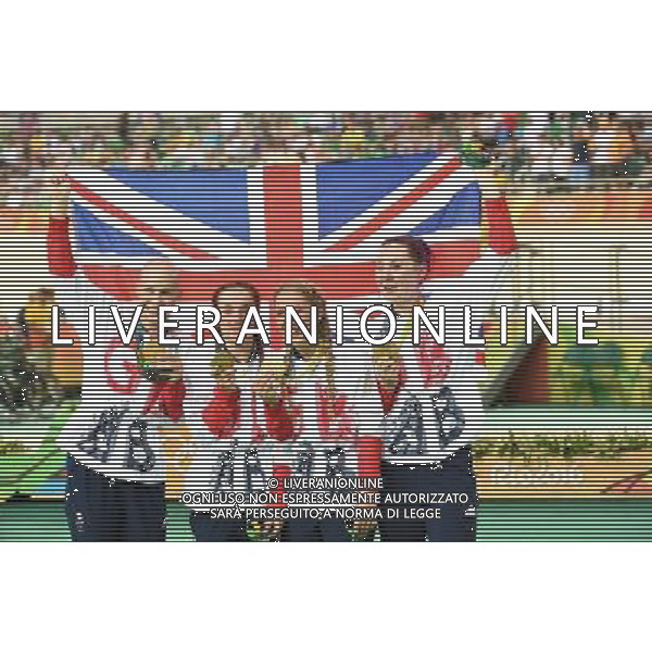 13-08-2016 Giochi Olimpici Pista Donne; Giornata 03; 2016, Great Britain; Archibald, Katie; Trott, Laura; Barker, Elinor; Rowsell - Shand, Joanna; Rio De Janeiro; FOTO STEFANO SIROTTI-AG ALDO LIVERANI SAS