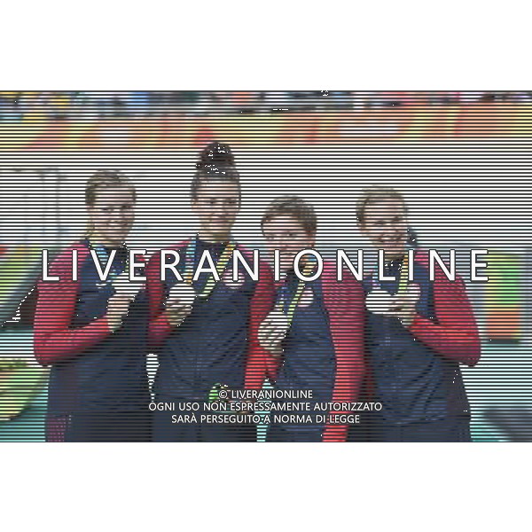 13-08-2016 Giochi Olimpici Pista Donne; Giornata 03; 2016, Usa; Hammer, Sarah; Catlin, Kelly; Dygert, Chloe; Valente, Jennifer; Rio De Janeiro; FOTO STEFANO SIROTTI-AG ALDO LIVERANI SAS