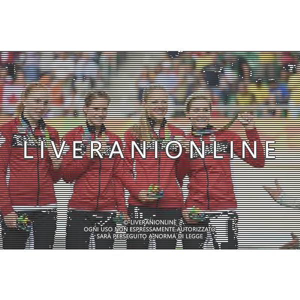 13-08-2016 Giochi Olimpici Pista Donne; Giornata 03; 2016, Canada; Beveridge, Allison; Glaesser, Jasmin; Lay, Kirsti; Simmerling, Georgia; Rio De Janeiro; FOTO STEFANO SIROTTI-AG ALDO LIVERANI SAS