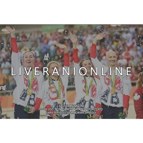 13-08-2016 Giochi Olimpici Pista Donne; Giornata 03; 2016, Great Britain; Archibald, Katie; Trott, Laura; Barker, Elinor; Rowsell - Shand, Joanna; Rio De Janeiro; FOTO STEFANO SIROTTI-AG ALDO LIVERANI SAS