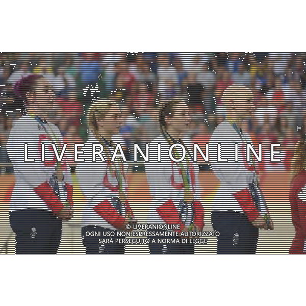 13-08-2016 Giochi Olimpici Pista Donne; Giornata 03; 2016, Great Britain; Archibald, Katie; Trott, Laura; Barker, Elinor; Rowsell - Shand, Joanna; Rio De Janeiro; FOTO STEFANO SIROTTI-AG ALDO LIVERANI SAS