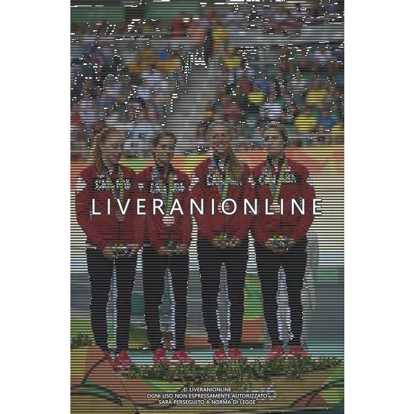 13-08-2016 Giochi Olimpici Pista Donne; Giornata 03; 2016, Canada; Beveridge, Allison; Glaesser, Jasmin; Lay, Kirsti; Simmerling, Georgia; Rio De Janeiro; FOTO STEFANO SIROTTI-AG ALDO LIVERANI SAS