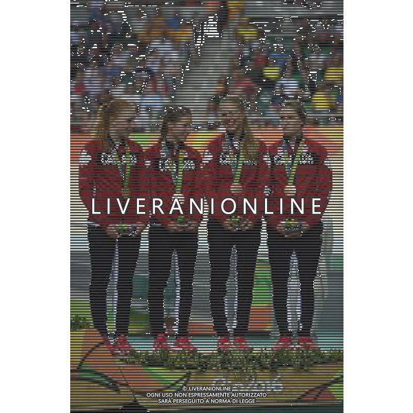 13-08-2016 Giochi Olimpici Pista Donne; Giornata 03; 2016, Canada; Beveridge, Allison; Glaesser, Jasmin; Lay, Kirsti; Simmerling, Georgia; Rio De Janeiro; FOTO STEFANO SIROTTI-AG ALDO LIVERANI SAS