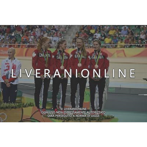 13-08-2016 Giochi Olimpici Pista Donne; Giornata 03; 2016, Canada; Beveridge, Allison; Glaesser, Jasmin; Lay, Kirsti; Simmerling, Georgia; Rio De Janeiro; FOTO STEFANO SIROTTI-AG ALDO LIVERANI SAS