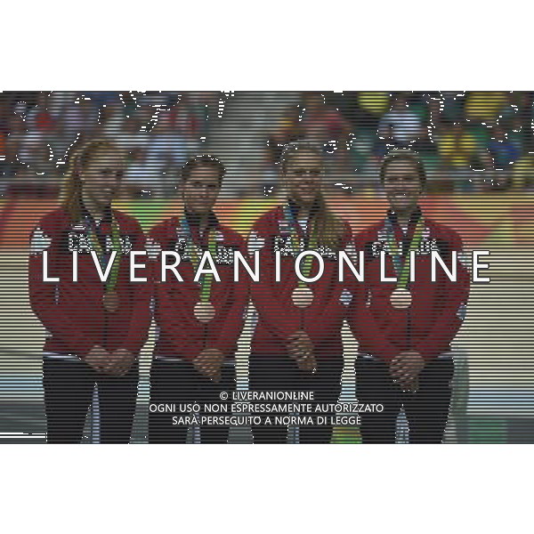 13-08-2016 Giochi Olimpici Pista Donne; Giornata 03; 2016, Canada; Beveridge, Allison; Glaesser, Jasmin; Lay, Kirsti; Simmerling, Georgia; Rio De Janeiro; FOTO STEFANO SIROTTI-AG ALDO LIVERANI SAS