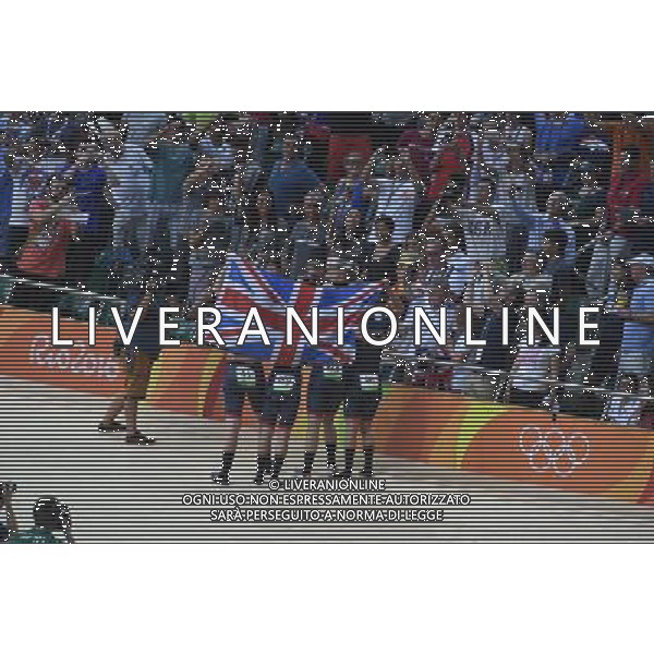 13-08-2016 Giochi Olimpici Pista Donne; Giornata 03; 2016, Great Britain; Archibald, Katie; Trott, Laura; Barker, Elinor; Rowsell - Shand, Joanna; Rio De Janeiro; FOTO STEFANO SIROTTI-AG ALDO LIVERANI SAS