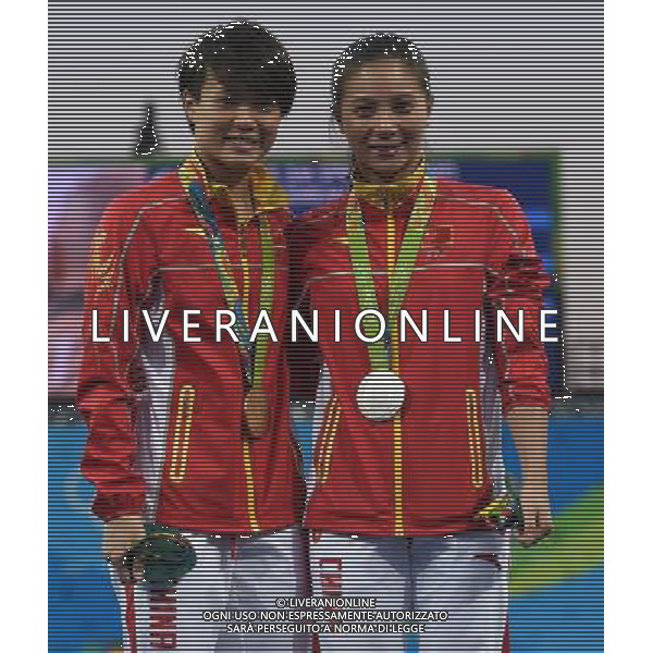 XXXI Olympic Games Giochi Olimpici Rio 2016 Rio de Janeiro - 14.08.2016 Finale Tuffi Trampolino 3m Femminile Nella Foto:He Zi e Shi Tingmao /Ph.Vitez-Ag. Aldo Liverani