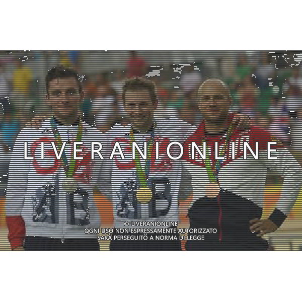 14-08-2016 Giochi Olimpici Pista Uomini; Giornata 04; 2016, Great Britain; 2016, Russia; Kenny, Jason; Skinner, Callum; Dmitriev, Denis; Rio De Janeiro; FOTO STEFANO SIROTTI-AG ALDO LIVERANI SAS