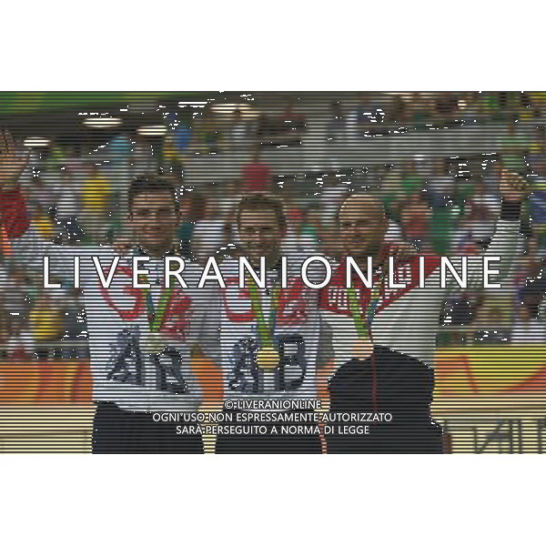 14-08-2016 Giochi Olimpici Pista Uomini; Giornata 04; 2016, Great Britain; 2016, Russia; Kenny, Jason; Skinner, Callum; Dmitriev, Denis; Rio De Janeiro; FOTO STEFANO SIROTTI-AG ALDO LIVERANI SAS